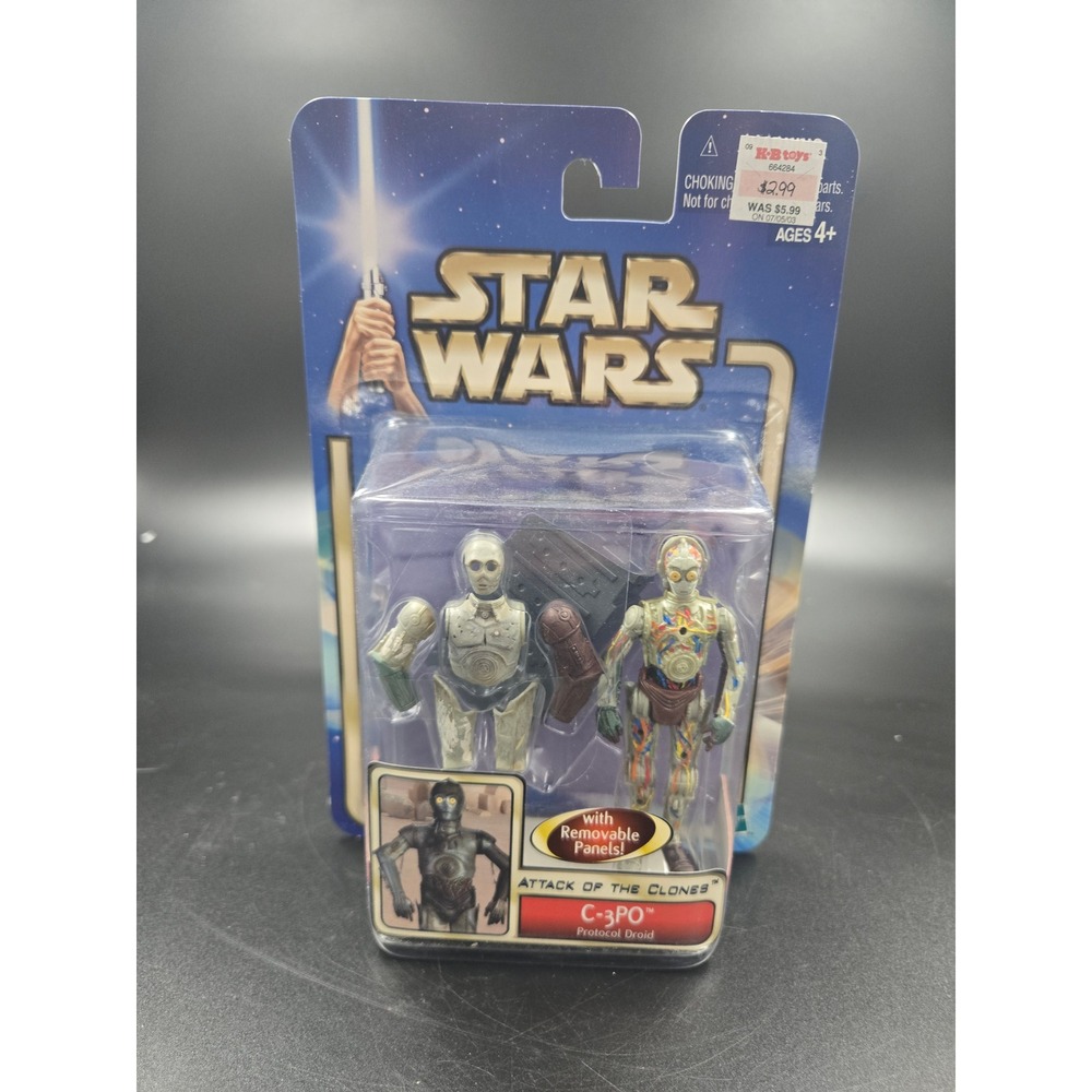 Star Wars Attack of the Clones C-3PO Protocol Droid Action Figure Hasbro 2002